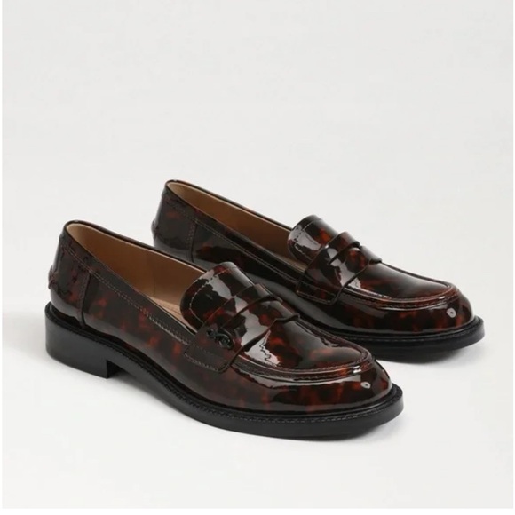 Sam Edelman Colin tailored preppy classic penny loafer brown and black size 7 - Picture 1 of 12